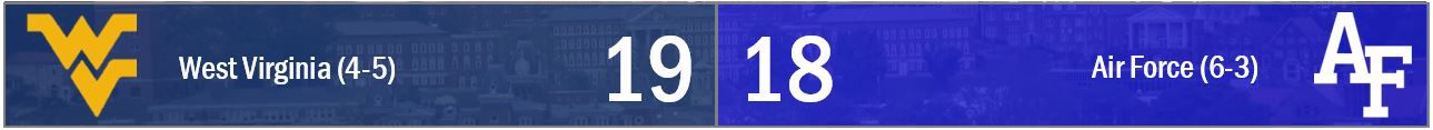 wvu af score
